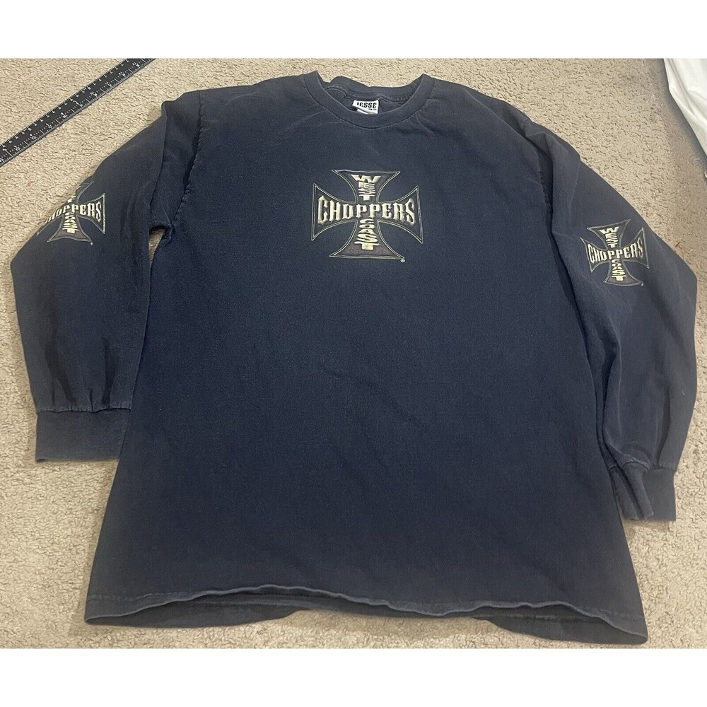 Vintage 2000s West Coast Choppers Long Sleeve Graphic Tee Size L Long Beach